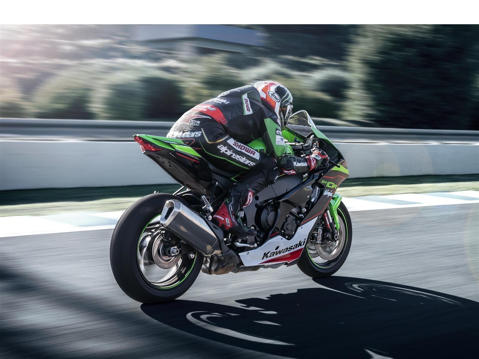 Мотоцикл KAWASAKI NINJA ZX-10R - Lime Green/Ebony/Pearl Blizzard White '2024